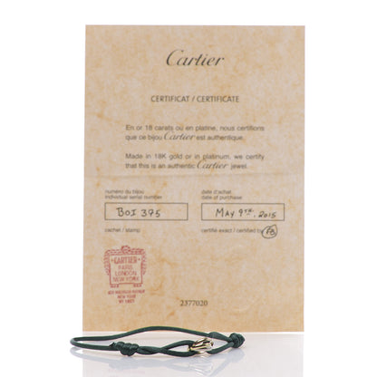 Cartier 18K Pink Yellow White Gold Trinity Adjustable Cord Bracelet Green 8 of 8