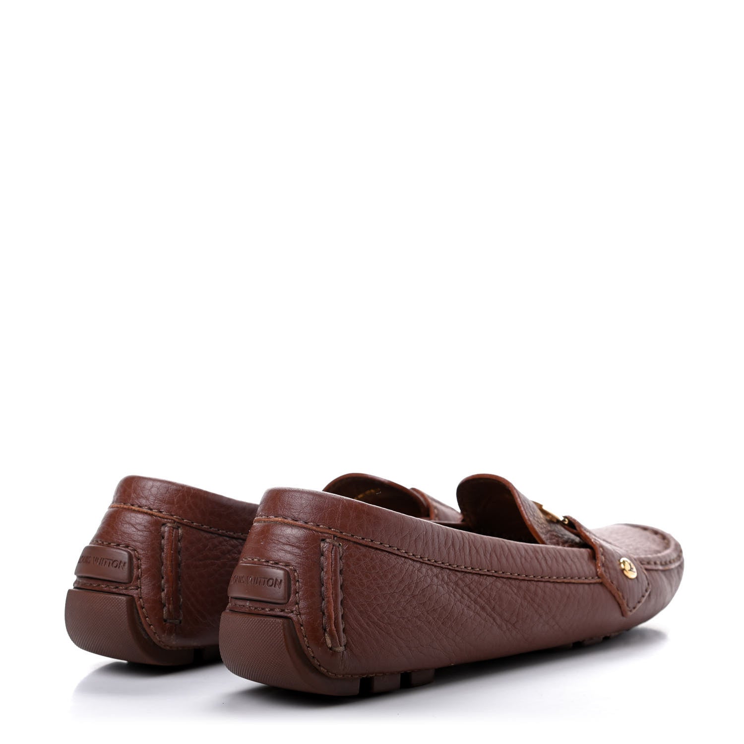 Louis Vuitton Calfskin Monte Carlo Moccasin Loafers 37 Brown 4 of 17