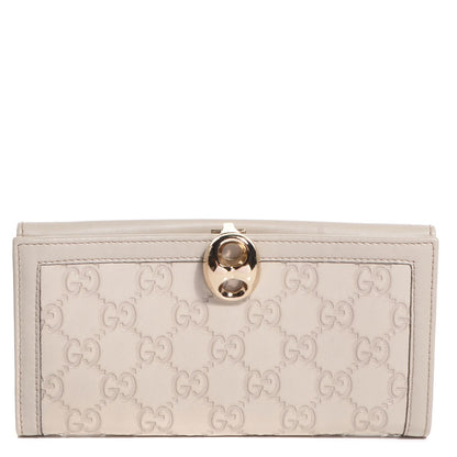 Gucci Guccissima Wave Continental Wallet Off White 1 of 8