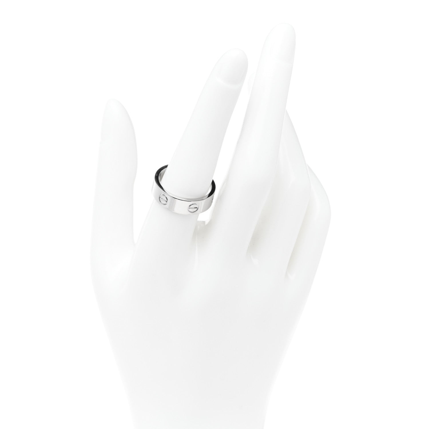 Cartier 18K White Gold 6mm LOVE Ring 57 8 2 of 4