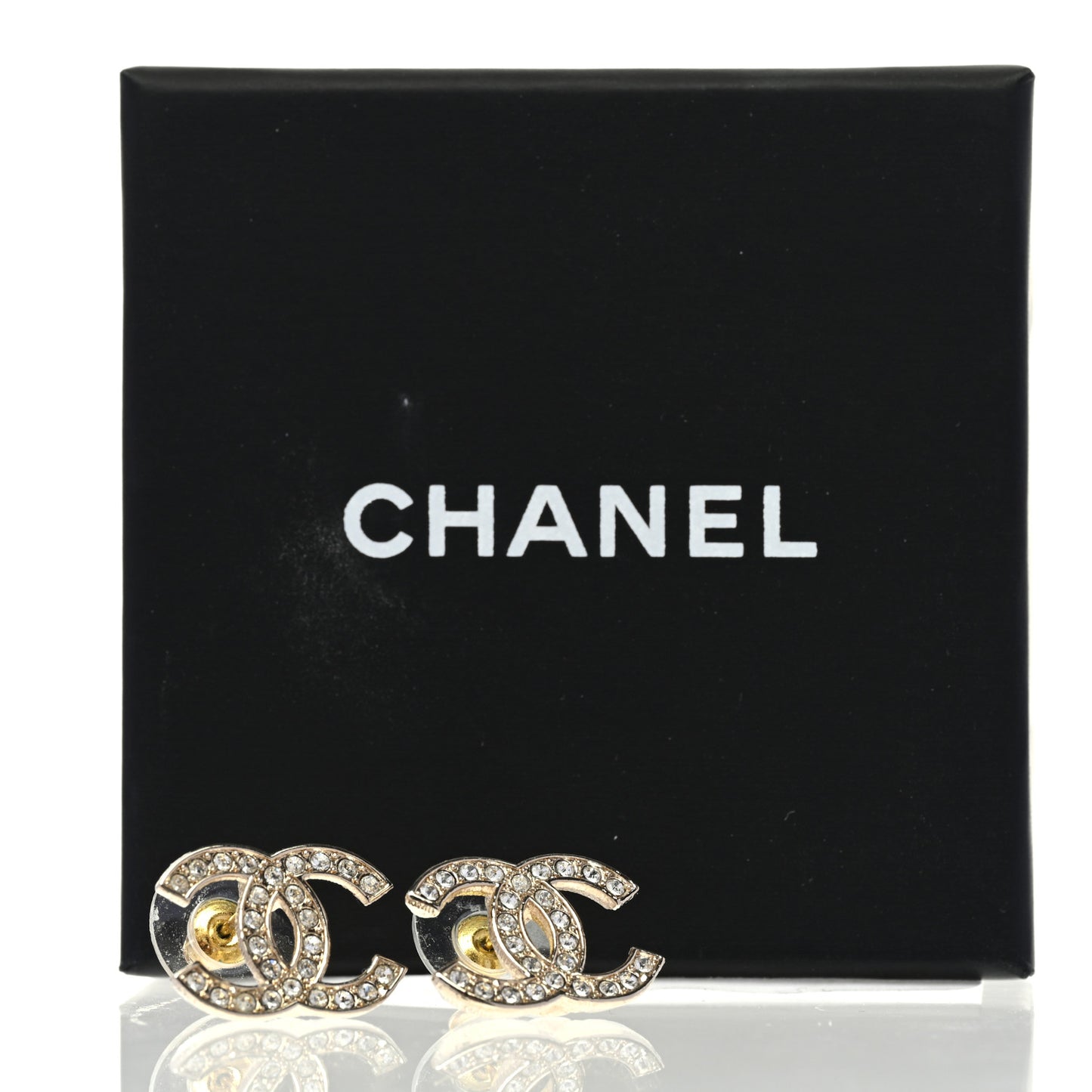 Crystal CC Earrings Gold