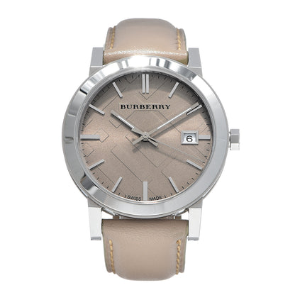 Burberry Stainless Steel Calfskin 38mm The City Quartz Watch Beige BU9010 1 of 7