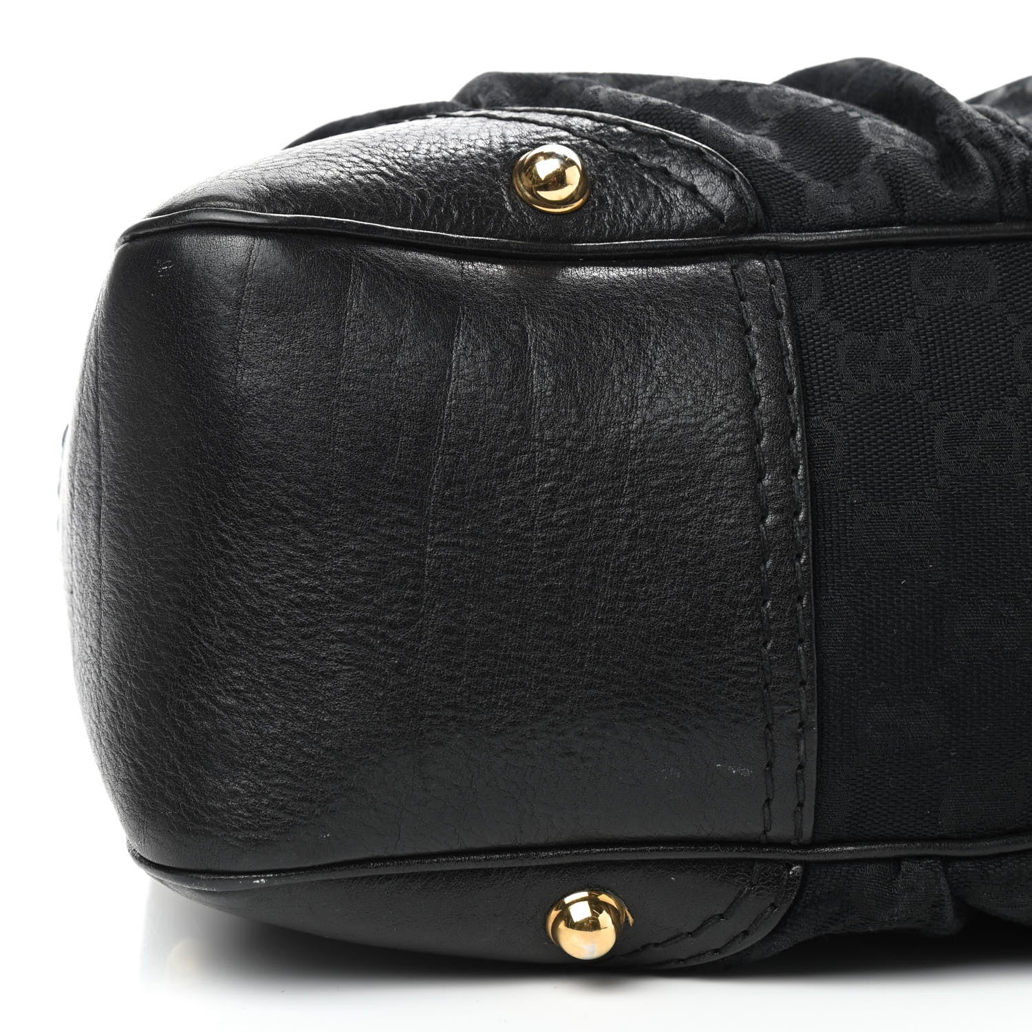 Gucci Monogram Medium Jockey Hobo Black 5 of 11