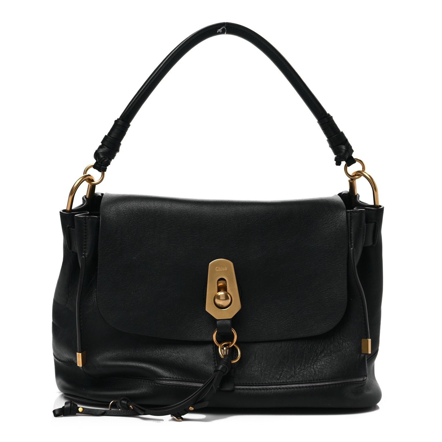 Calfskin Medium Owen Flap Bag Full Blue