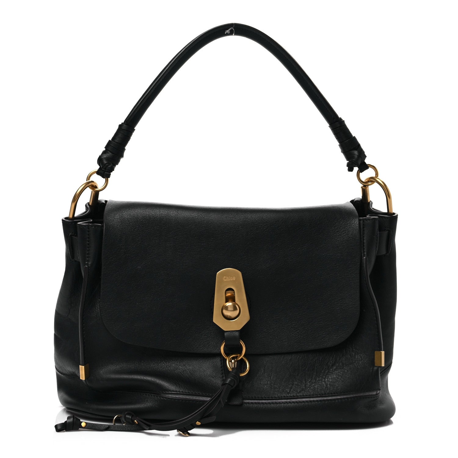 Chloe Calfskin Medium Owen Flap Bag Full Blue 1 of 7