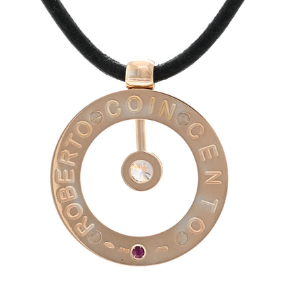 Roberto Coin 18K Rose Gold Diamond Large Cento O Cord Necklace 5 of 5