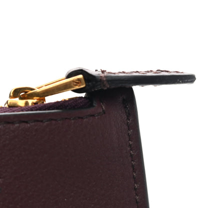 Burberry Grained Calfskin Zip Wallet Burgundy 12 of 13
