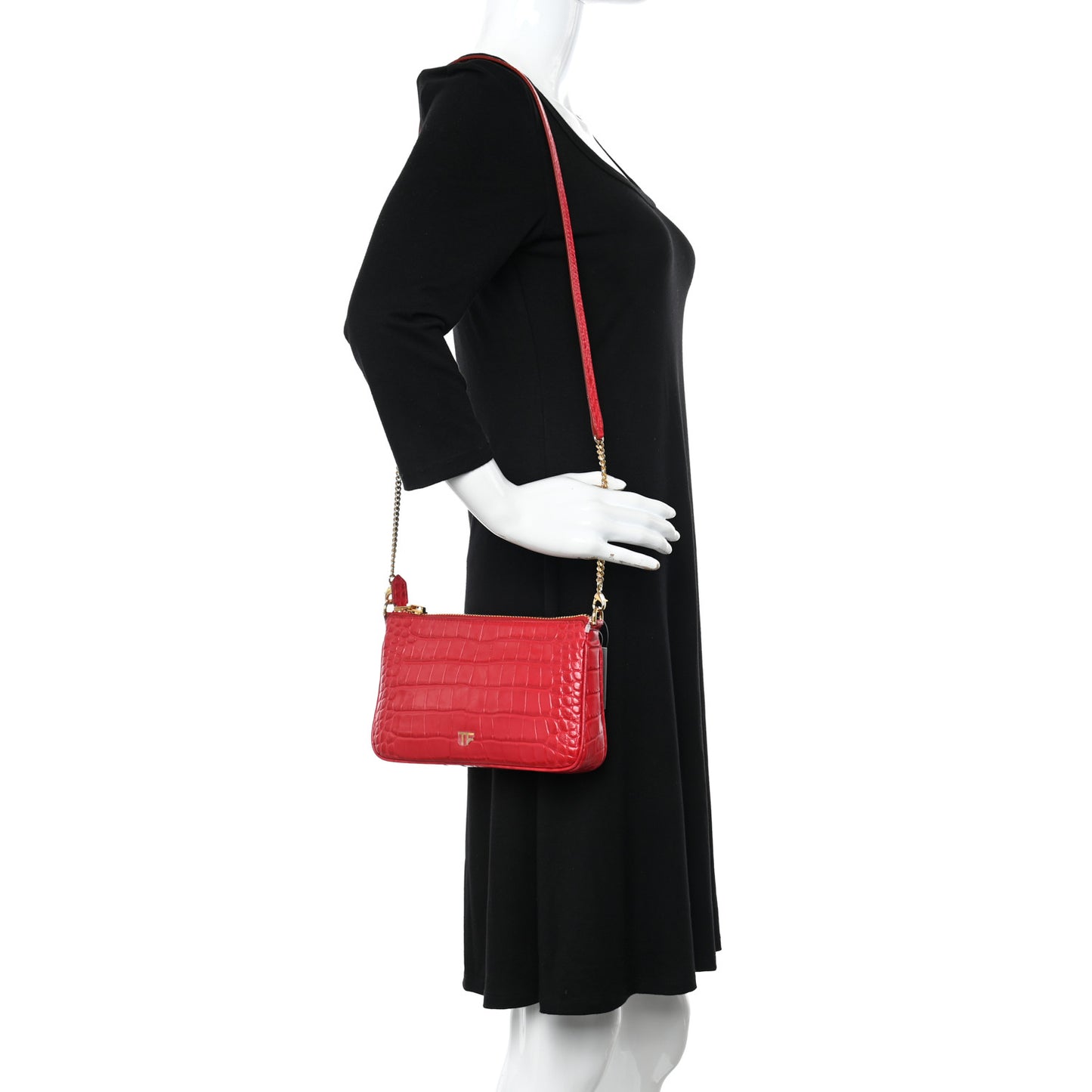 Crocodile Embossed Calfskin TF Mini Bag