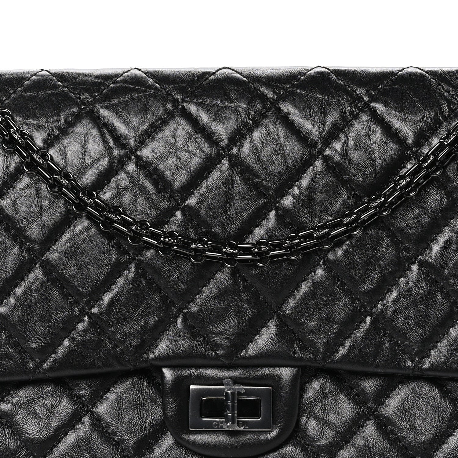 Chanel Aged Calfskin Quilted 2.55 Reissue 226 Flap So Black 8 of 12