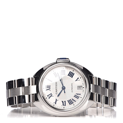 Cartier Stainless Steel 35mm Cle De Automatic Watch 3 of 7