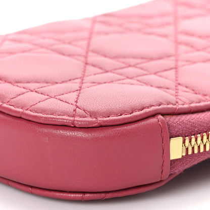 Christian Dior Lambskin Cannage Lady Dior Phone Holder Strawberry Pink 8 of 8