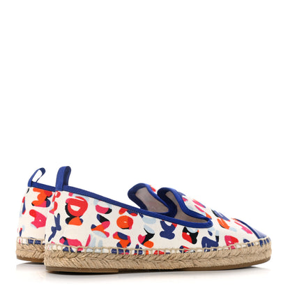 Fendi Canvas Fendi Roma Printed Espadrille 38 Blue Multicolor 4 of 10