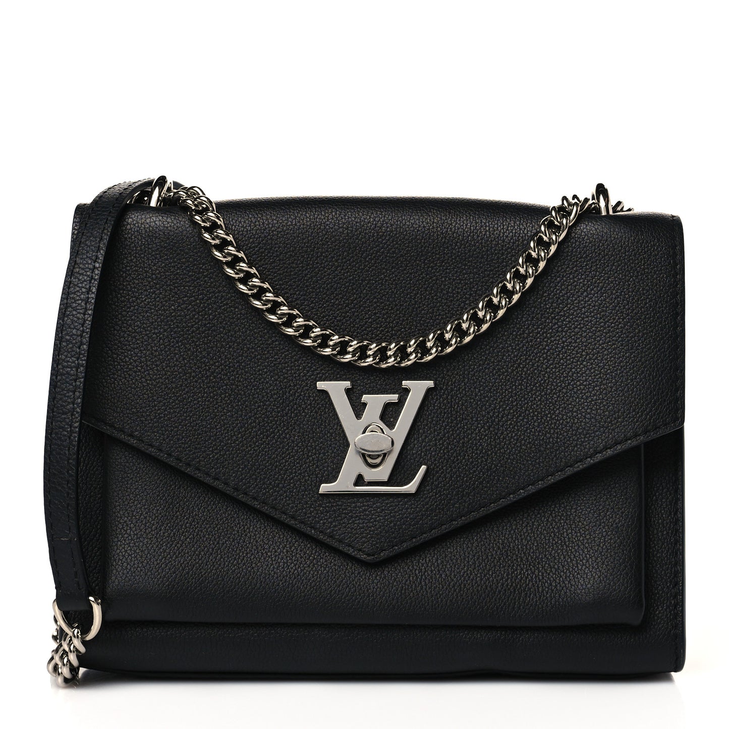 Soft Calfskin Mylockme Chain Bag BB Black