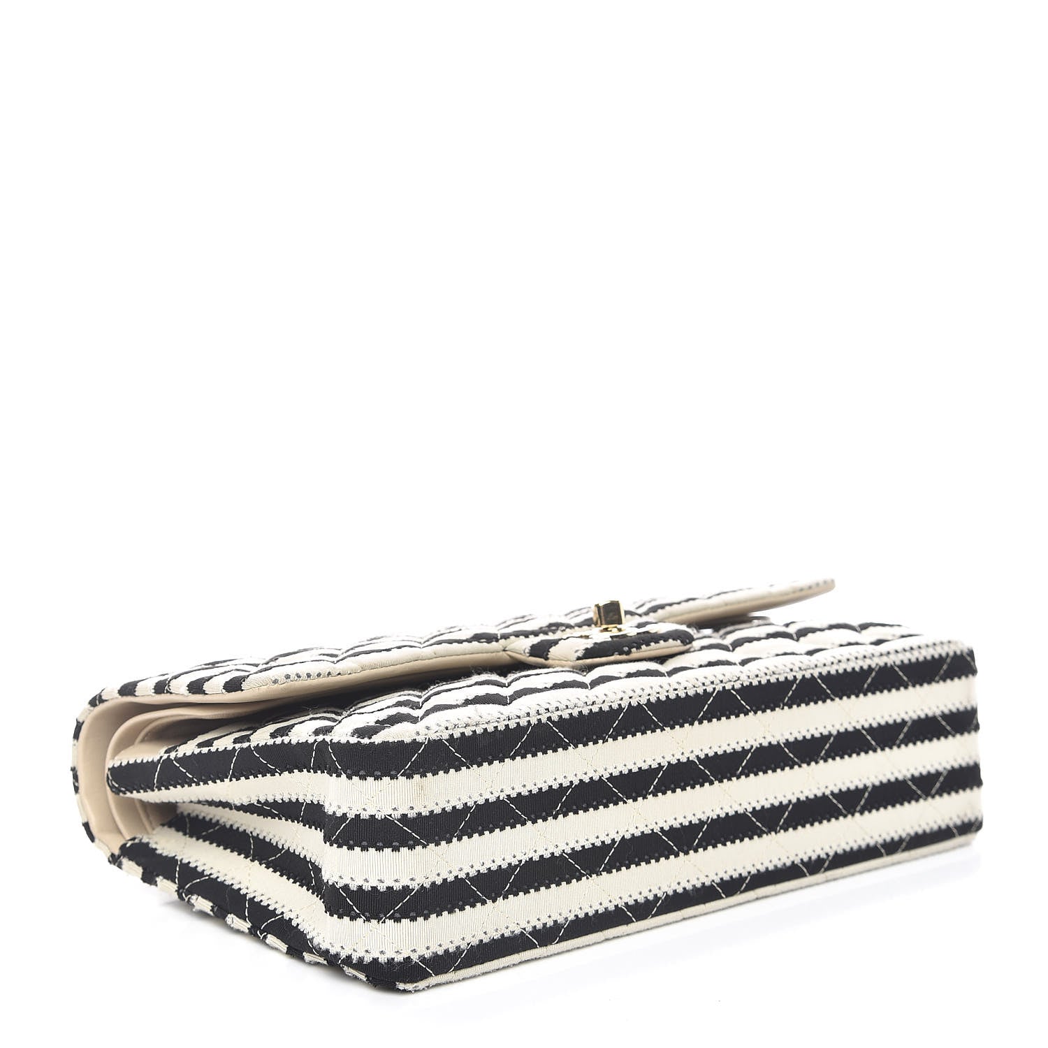 Chanel Jersey Quilted Medium Coco Sailor Flap Black White 4 of 20