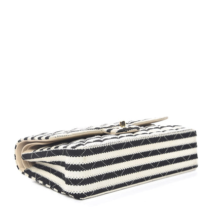 Chanel Jersey Quilted Medium Coco Sailor Flap Black White 4 of 20