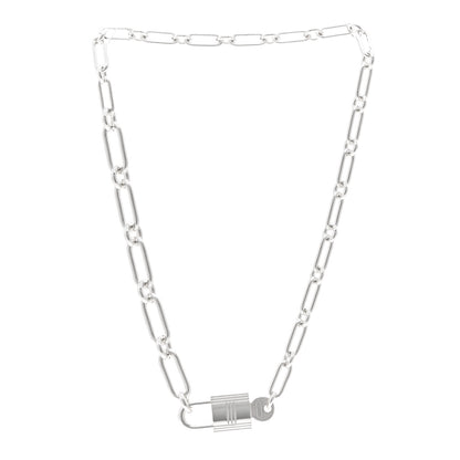 Hermes Sterling Silver Alpha Kelly Choker Necklace 3 of 5