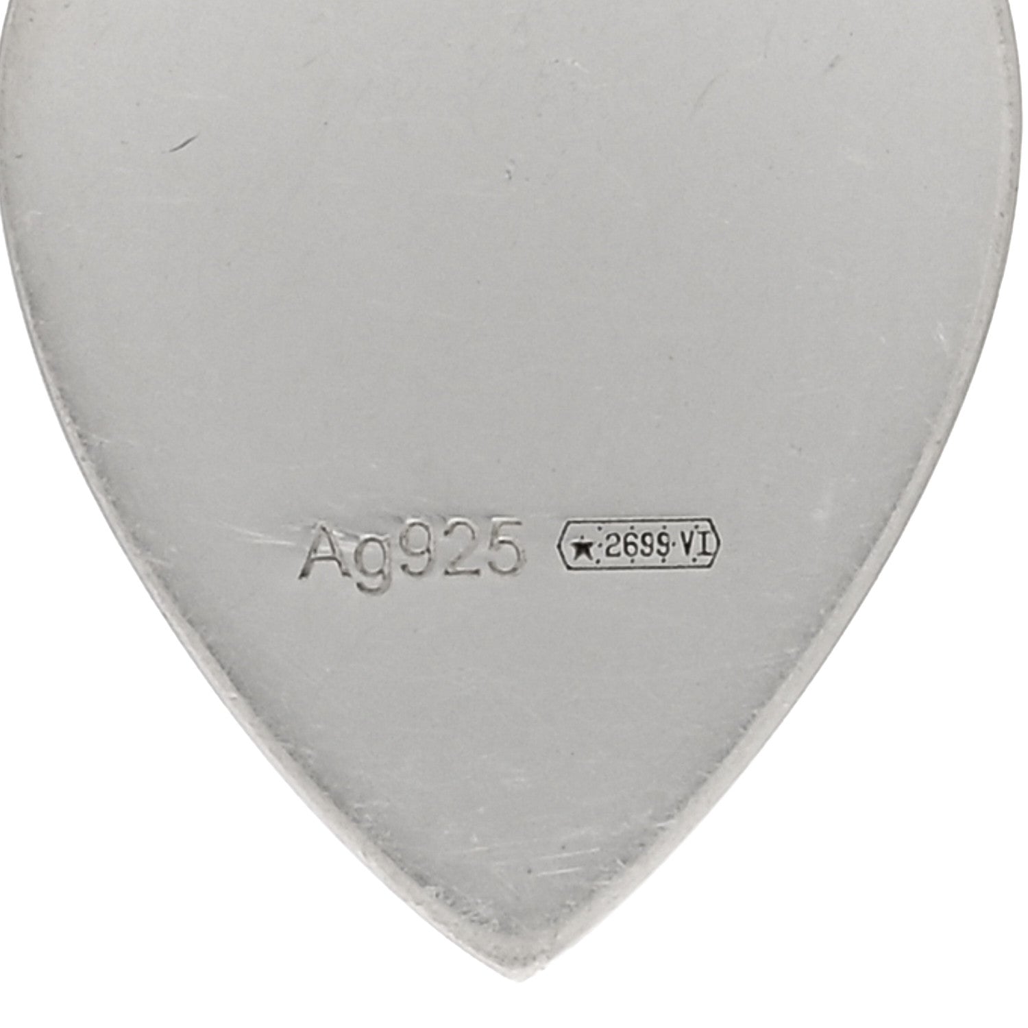 Gucci Sterling Silver Trademark Heart Drop Earrings 4 of 4