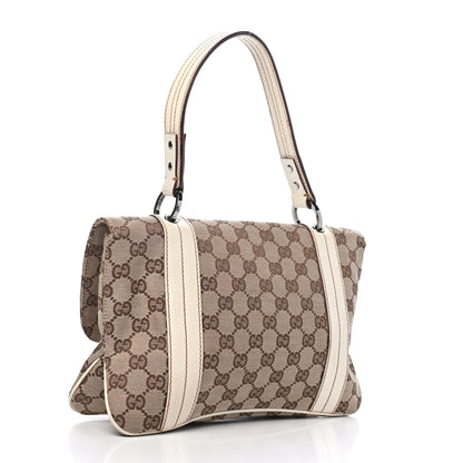 Gucci Monogram Satchel Bag Off White 2 of 4