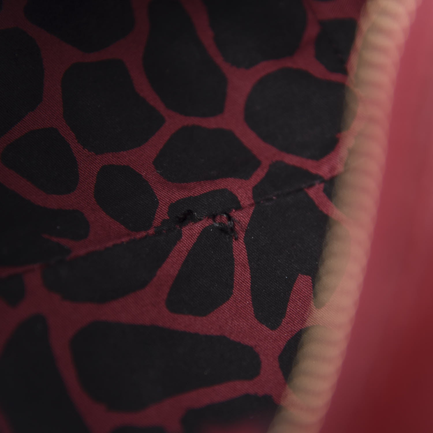 Burberry Grainy Calfskin Small Blaze Animal Print Red Black 9 of 11