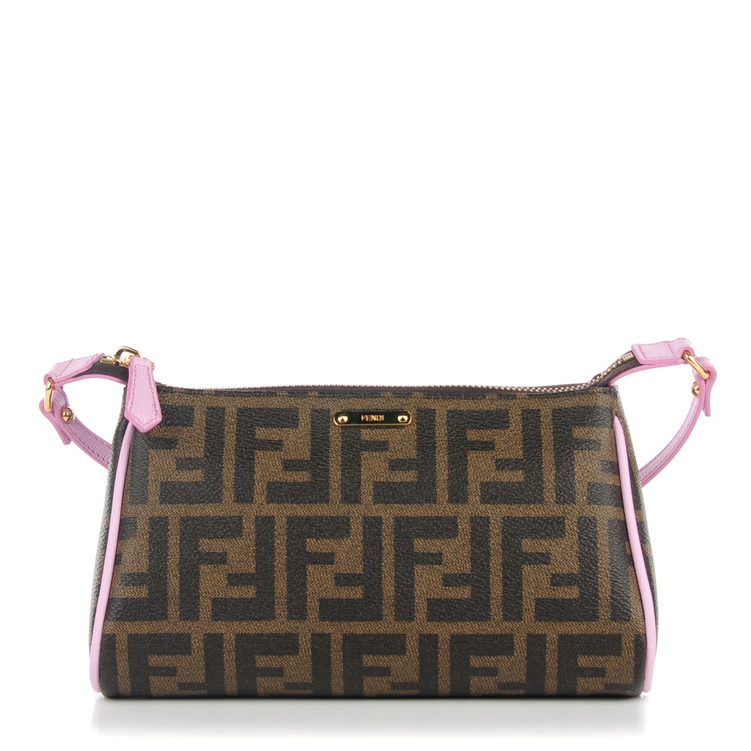 Fendi Zucca Spalmati Mini Pouch Crossbody Tobacco Lavender 1 of 9
