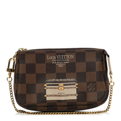 Louis Vuitton Damier Ebene Trunks and Locks Mini Pochette Accessories 1 of 9