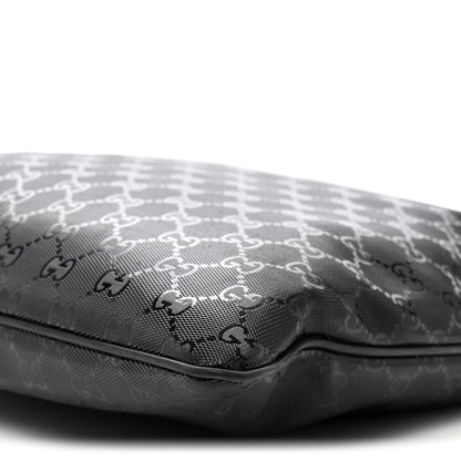 Gucci Imprime Monogram Medium Flat Messenger Bag Black 10 of 11