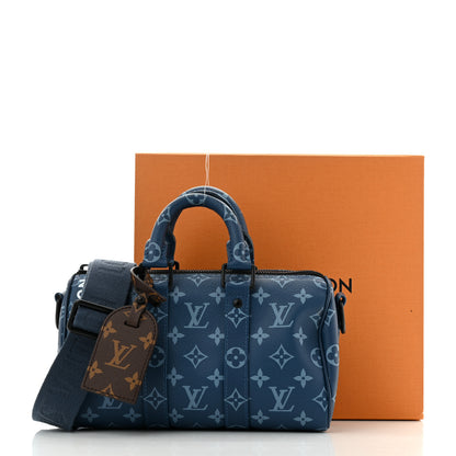 Louis Vuitton Monogram Keepall Bandouliere 25 Atlantic Blue 12 of 12