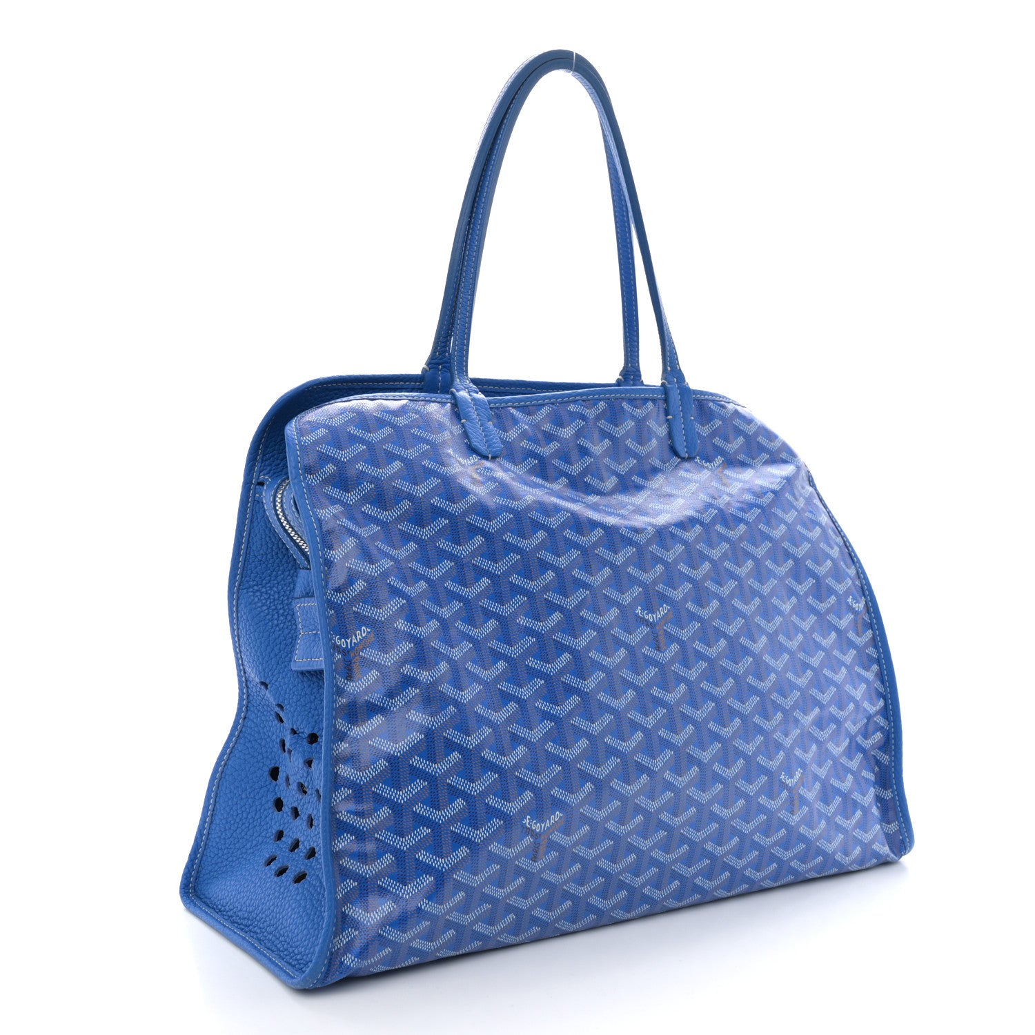 Goyard Goyardine Sac Hardy Pet Carrier PM Sky Blue 4 of 10