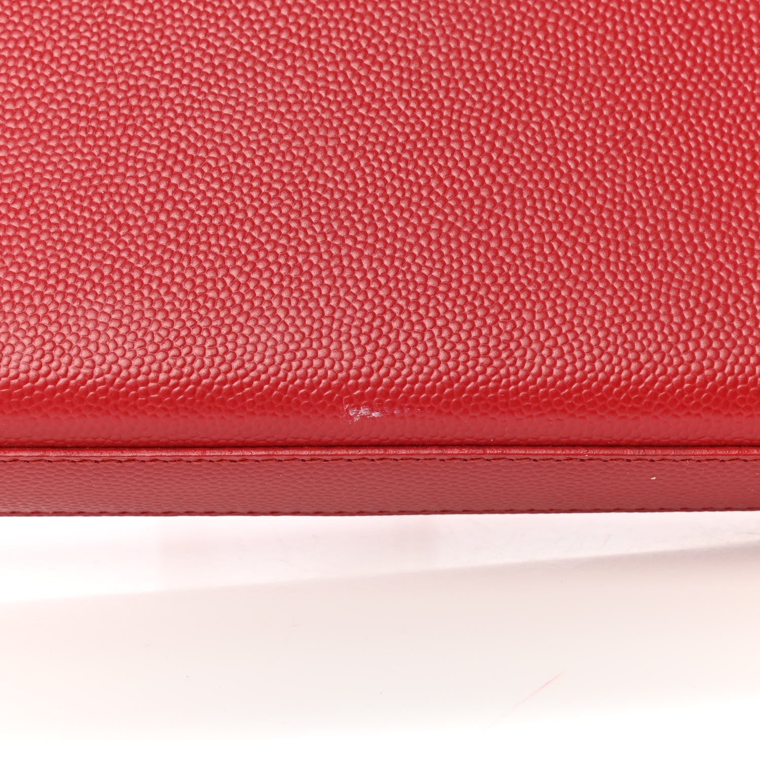 Saint Laurent Grain De Poudre Classic Monogram Cassandre Clutch New Red 9 of 12