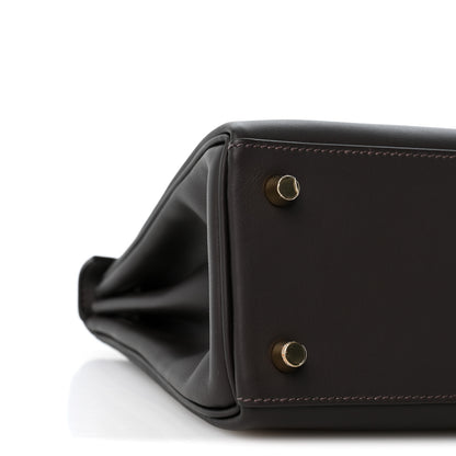 Hermes Swift Kelly Retourne 25 Bai Brun 9 of 10
