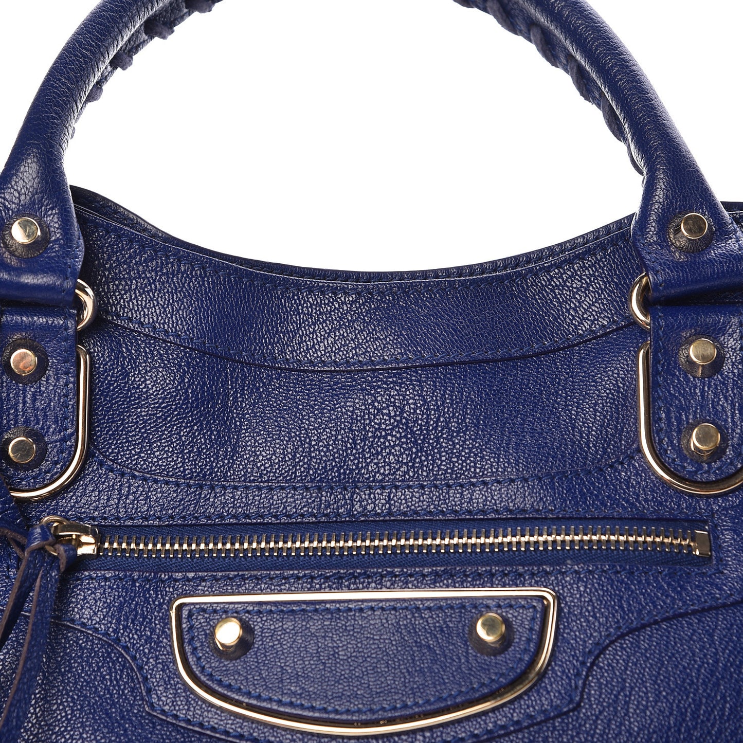 Chevre Gold Metallic Edge Hardware Velo Bleu Roi