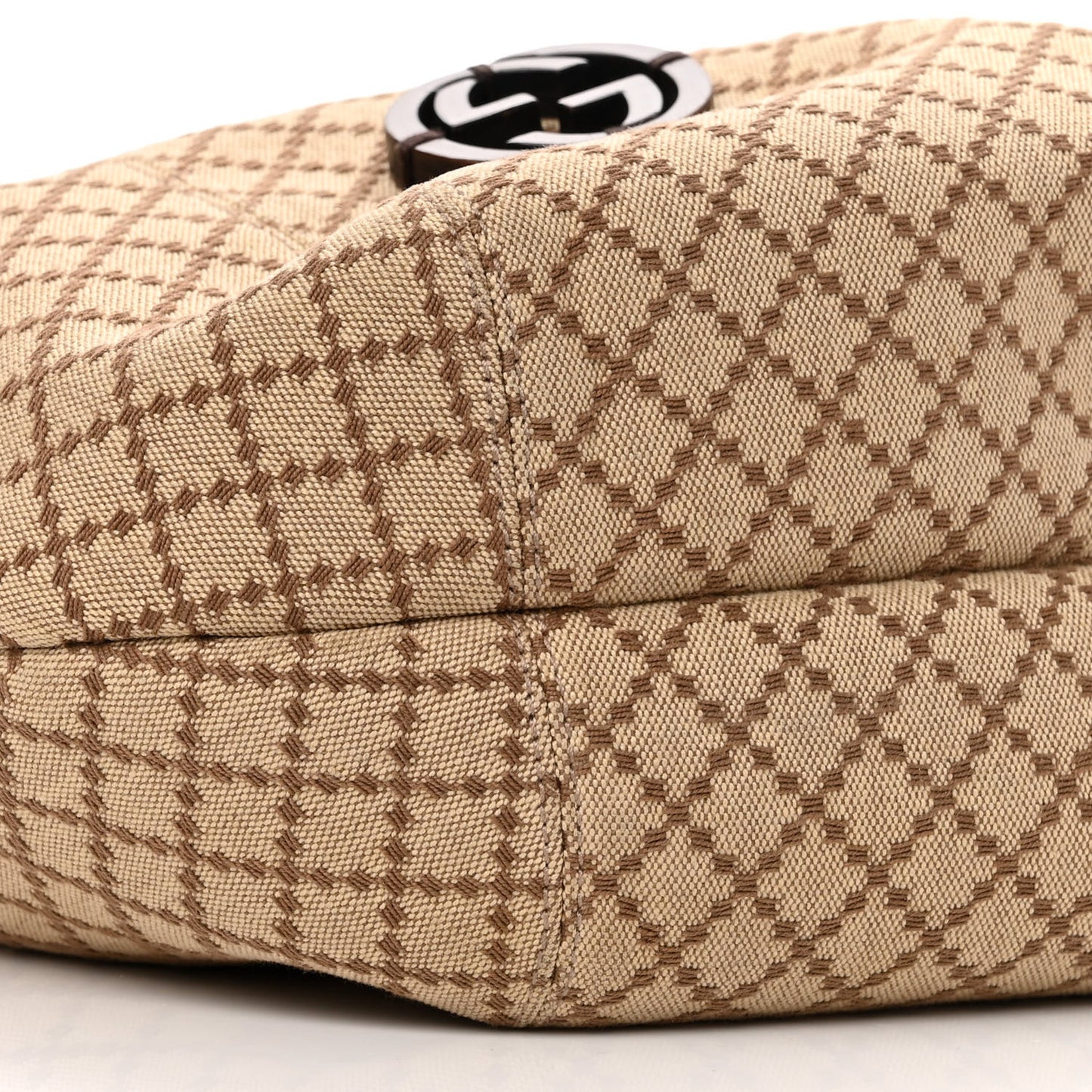 Canvas Diamante Hobo Dark Brown