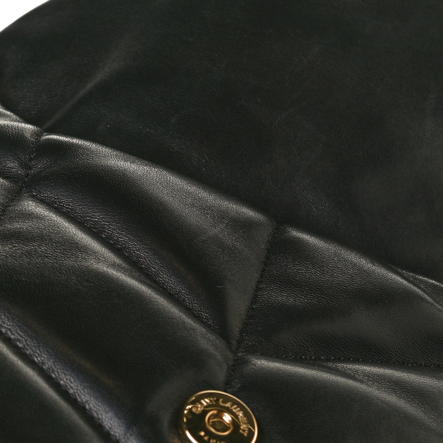 Saint Laurent Lambskin Quilted Small Loulou Puffer Monogram Chain Satchel Black 12 of 13