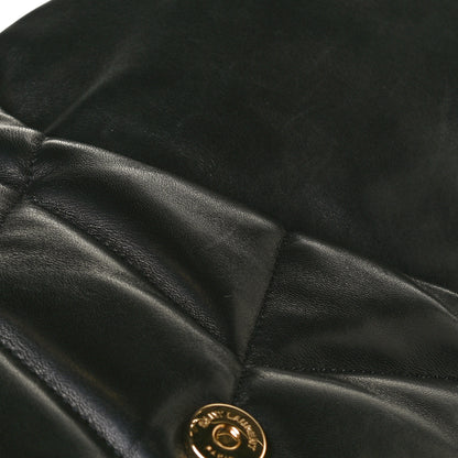 Saint Laurent Lambskin Quilted Small Loulou Puffer Monogram Chain Satchel Black 12 of 13