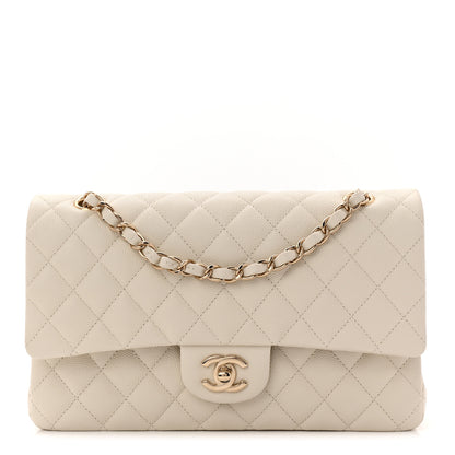 Chanel Caviar Quilted Medium Double Flap White 1 of 10