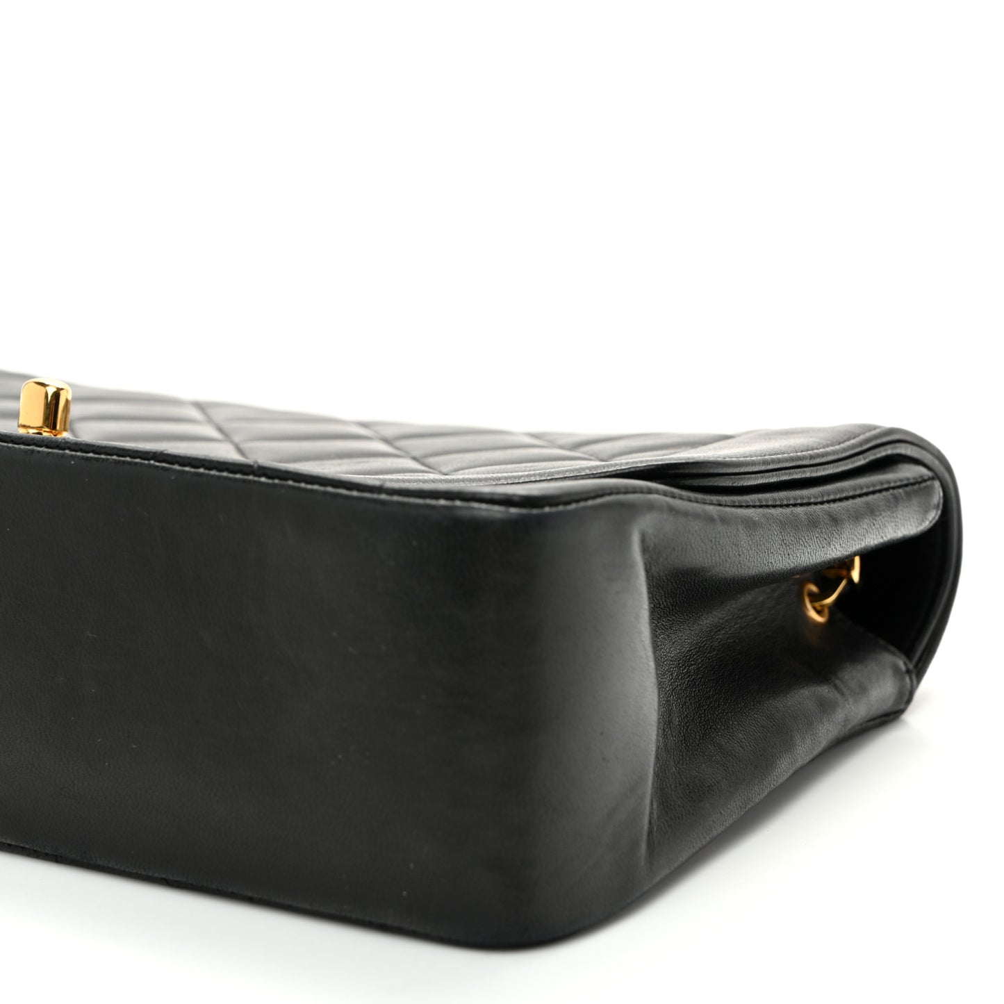 Lambskin Quilted Medium Single Flap Black