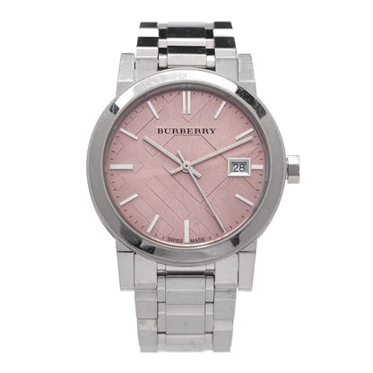 Burberry Stainless Steel 34mm The City Quartz Watch Pink BU9124 1 of 5