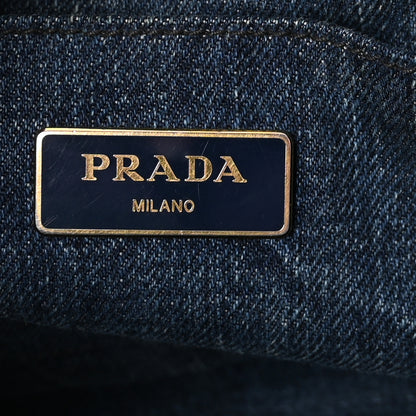 Prada Denim Canapa Logo Tote Avio 6 of 9