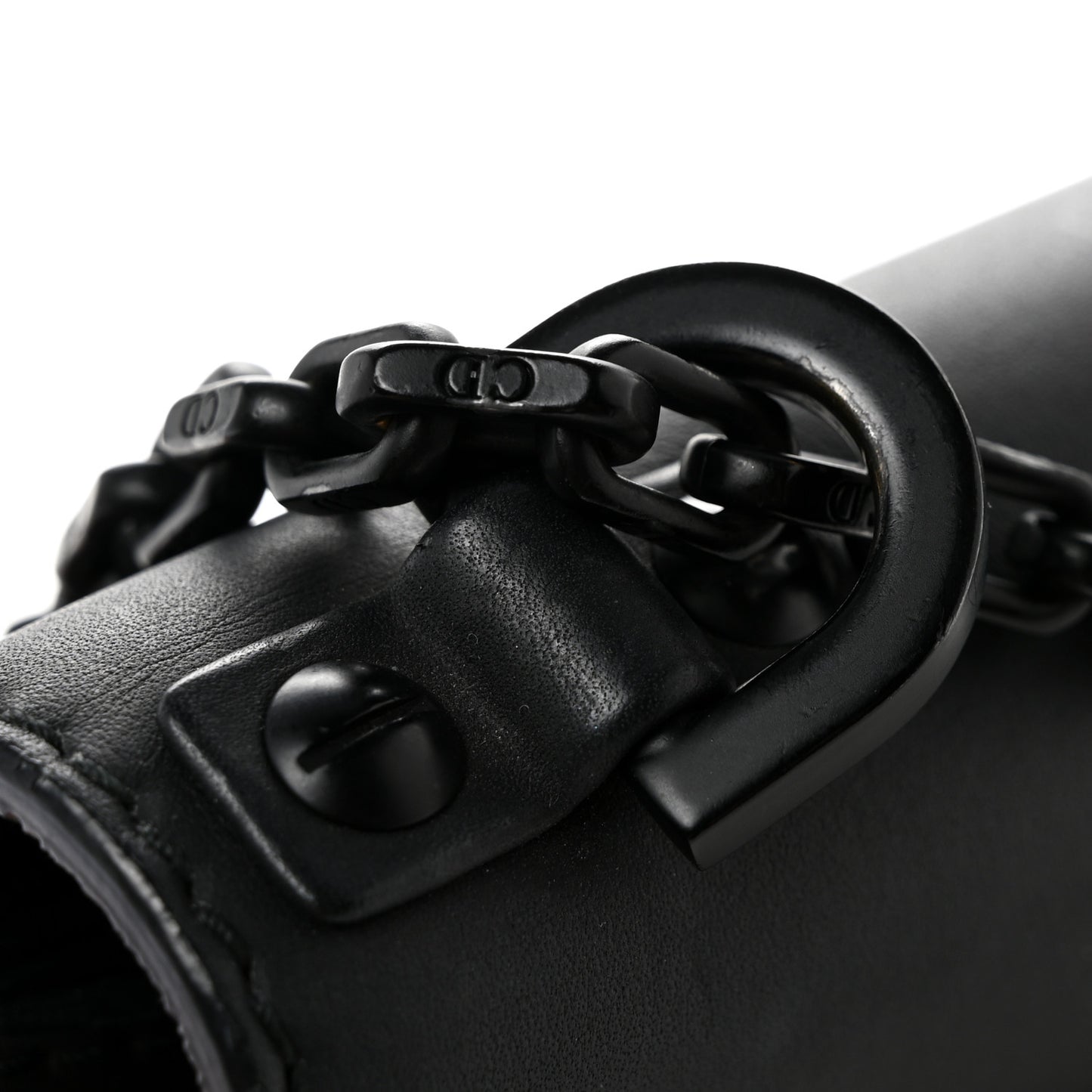 Ultra Matte Calfskin J'Adior Chain Flap Bag Black