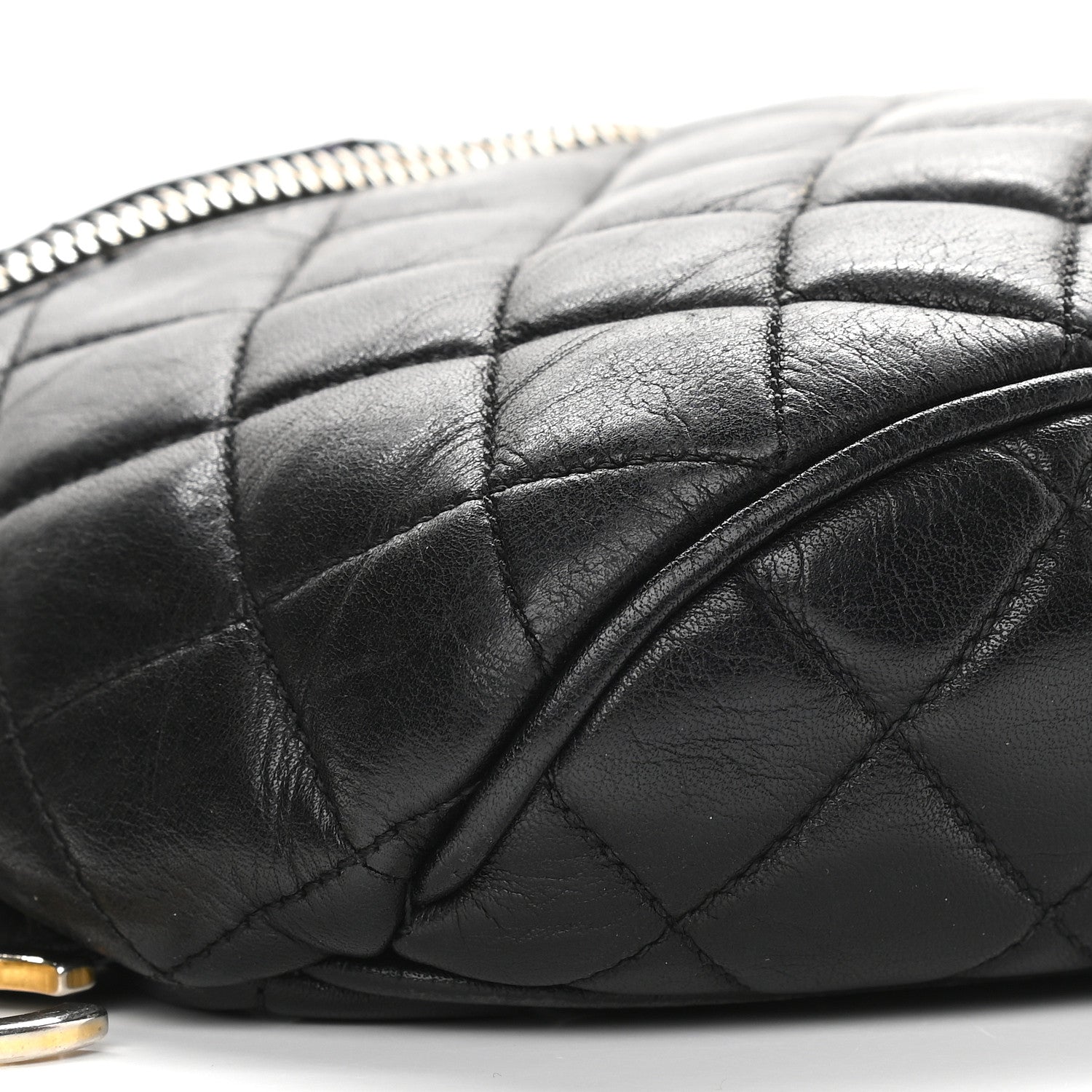 Chanel Lambskin Quilted Waist Belt Bag Black 7 of 9