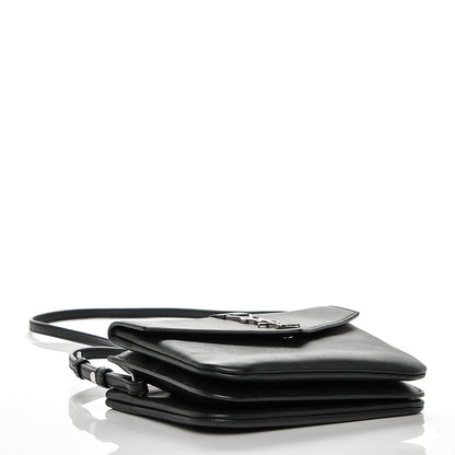 Saint Laurent Calfskin Monogram Tri Pocket Crossbody Bag Black 4 of 7