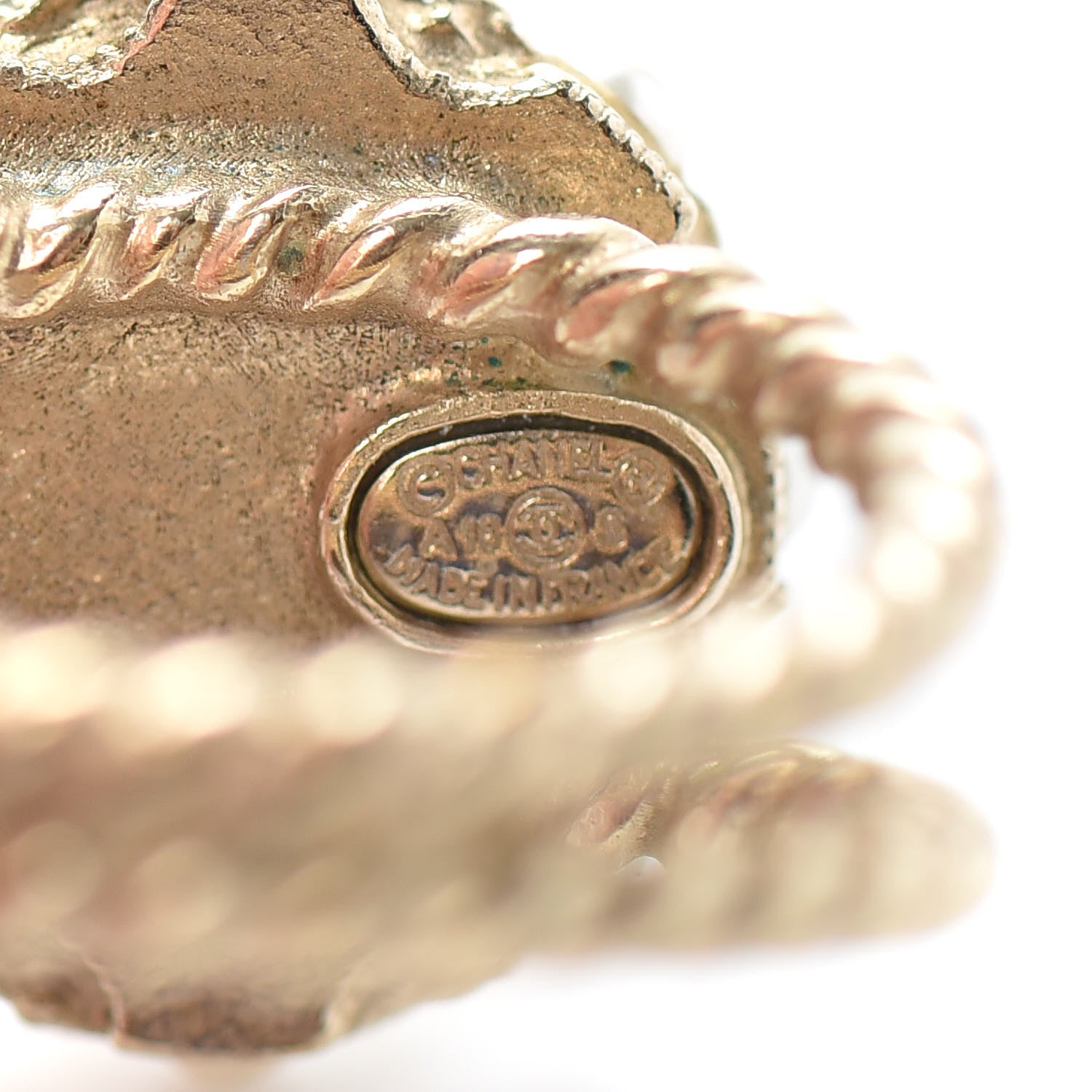 Chanel Pearl CC Ring 50 5 Gold Pearly White 5 of 6