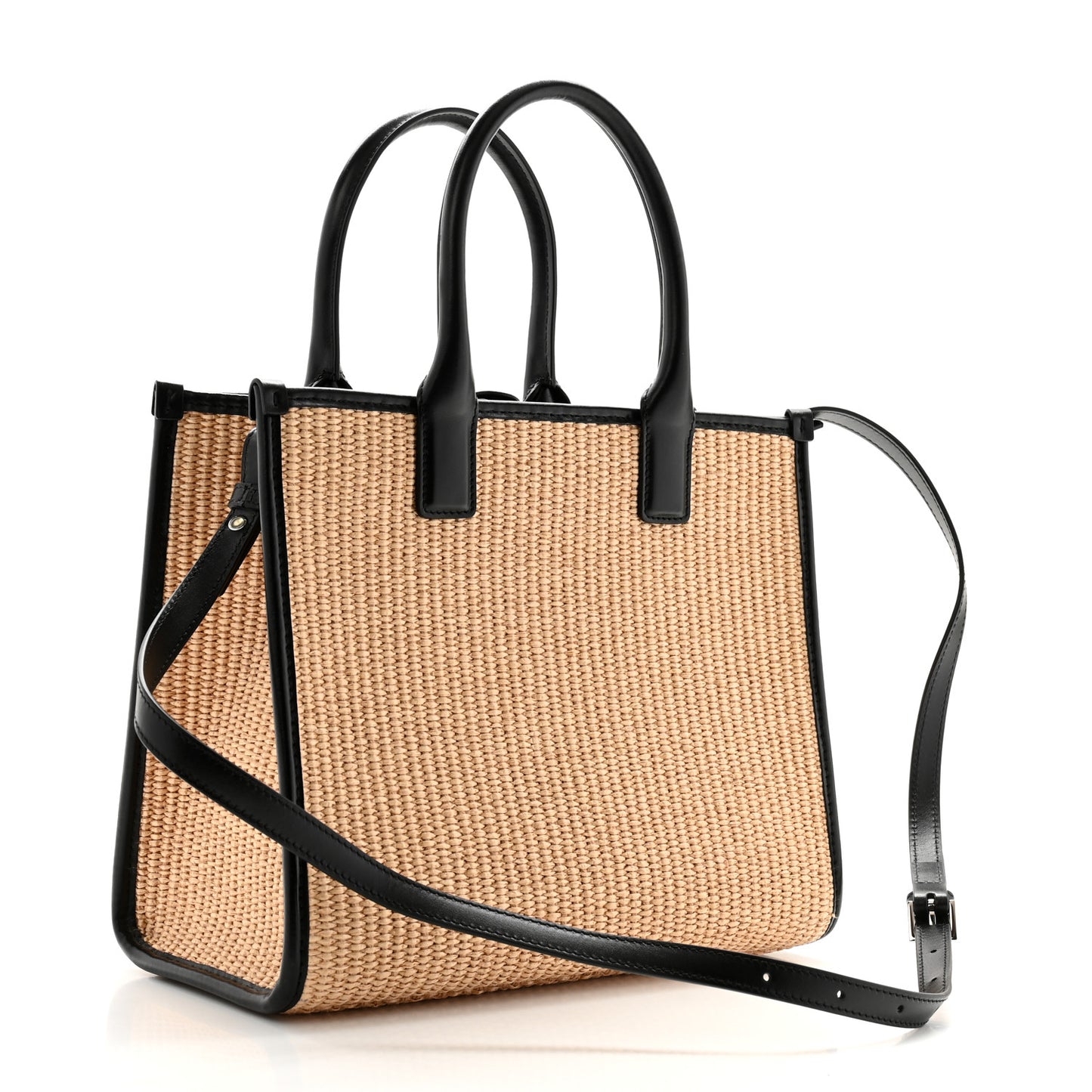 Raffia Studded La Medusa Tote Beige
