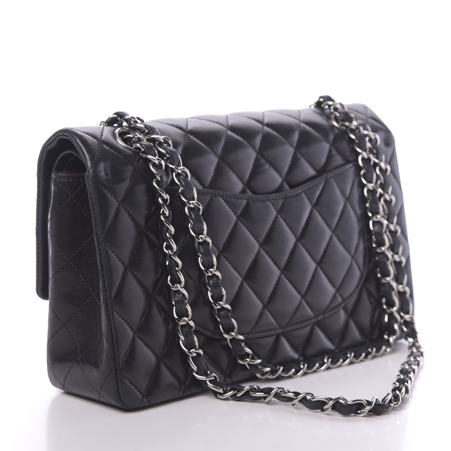 Chanel Lambskin Quilted Medium Double Flap Black 3 of 17