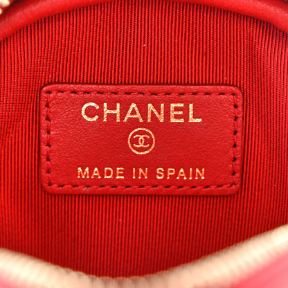 Chanel Caviar Quilted Zip Around Classic Coin Purse Red 6 of 8