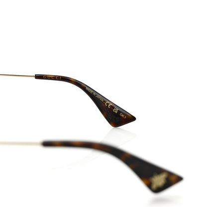 Gucci Metal Round Frame Sunglasses GG0061S Green Red 6 of 8