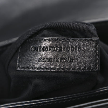 Saint Laurent Calfskin Y Quilted Monogram Monochrome Toy Loulou Crossbody Bag Black 7 of 10