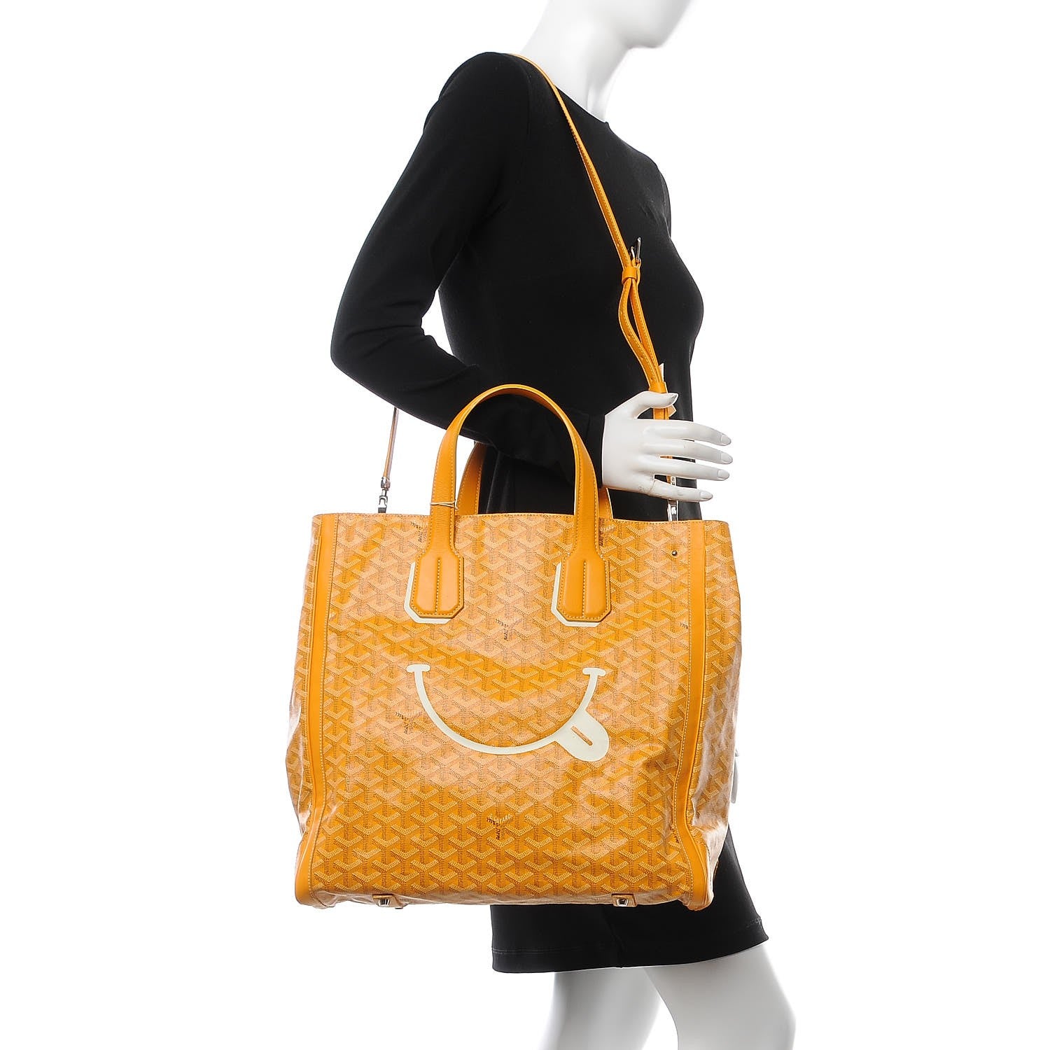 Goyard Goyardine Voltaire Smile Tote Yellow 2 of 6