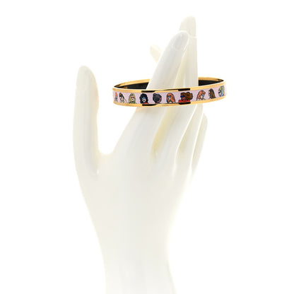 Hermes Enamel Printed On the Beach Bangle Bracelet 2 of 6