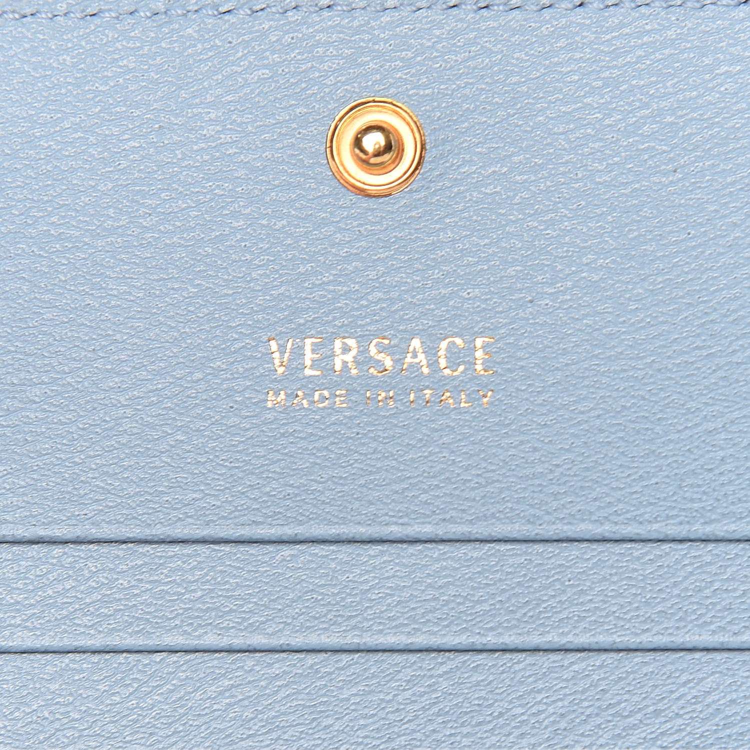 Versace Calfskin Large Medusa Flap Over Wallet Pink Blue 6 of 9